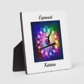 女子ギムナスト・バランス・ビパーソナライズされたーム フォトプラーク (正面)