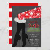 女子クリスマスパーティーのご招待 招待状 (正面/裏面)