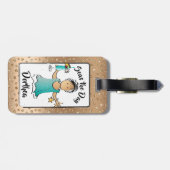 女子クルーズおもしろいバケーションアドレスラゲッジタグ ラゲッジタグ (裏面横)