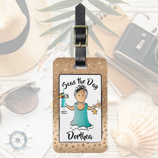女子クルーズおもしろいバケーションアドレスラゲッジタグ ラゲッジタグ