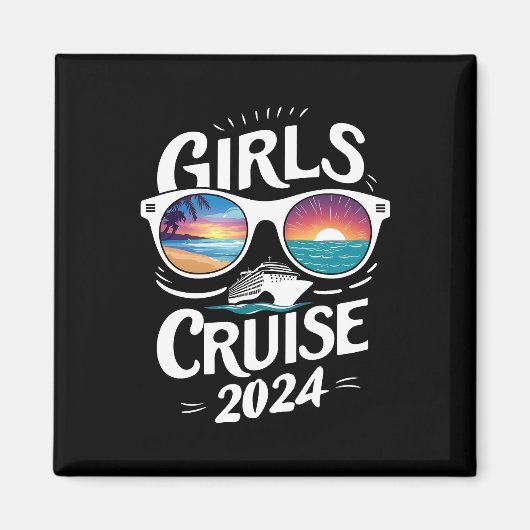 女子クルーズ旅行 2024 バケーションラバーズ マグネット (正面)