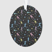 女子クロスカントリー、陸上競技、マラソンランナー オーナメント (正面)