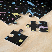 女子クロスカントリー、陸上競技、マラソンランナー ジグソーパズル (側面)