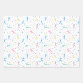 女子クロスカントリー、陸上競技、マラソンランナー ラッピングペーパーシート (正面3)