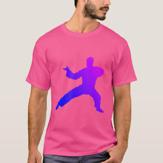 女子クンフウシュ武術アーツメンズクンフー Tシャツ