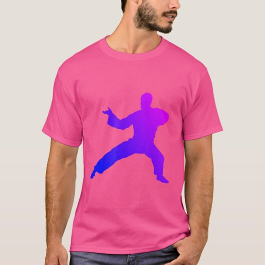 女子クンフウシュ武術アーツメンズクンフー Tシャツ (正面)