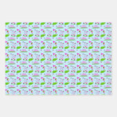 女子クールゴルフをテーマにした誕生日パーティー ラッピングペーパーシート (正面2)