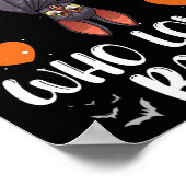 女子クール女子フルーツこうもり愛好家動物Hのためのこうもり ポスター (角)