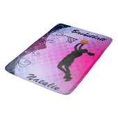 女子グラデーショ威厳のあるンバスケットボール バスマット (アングル)