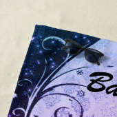 女子グラデーショ威厳のあるンバスケットボール ビーチタオル (インサイチュ)