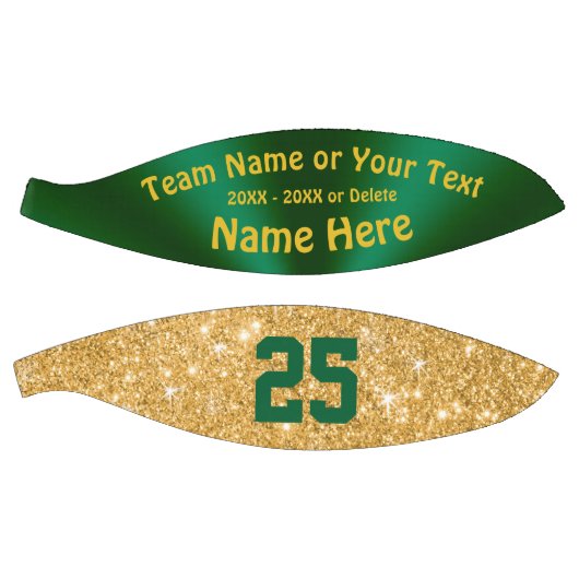 女子グリーンと金ゴールドパーソナライズされたボール バスケットボール (パネル)