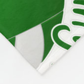 女子グリーンホワイトバレーボールコート幸せ場所 フリースブランケット (角)