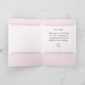 女子グロムス結婚マのエレガントバラとハート カード (内部)