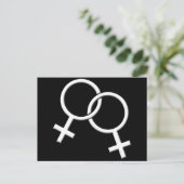 女子ゲイプライドはがき同性愛カード ポストカード (スタンド正面)