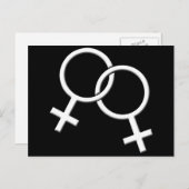 女子ゲイプライドはがき同性愛カード ポストカード (正面/裏面)