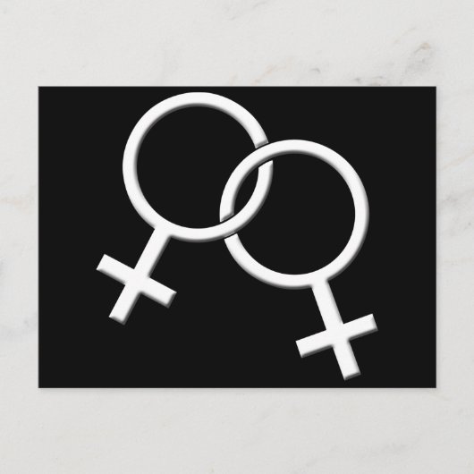 女子ゲイプライドはがき同性愛カード ポストカード (正面)