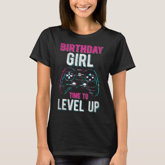 女子ゲーマー必見!ゲーム好きな女の子への誕生日プレゼント Tシャツ (正面)