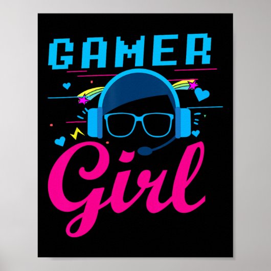 女子ゲームのゲーマーのためのガールシャツビデオゲームギフト ポスター (正面)
