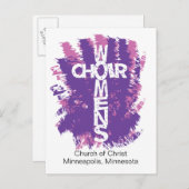 女子コーラスのパーソナライズはがき招待状カード インビテーションポストカード (正面/裏面)