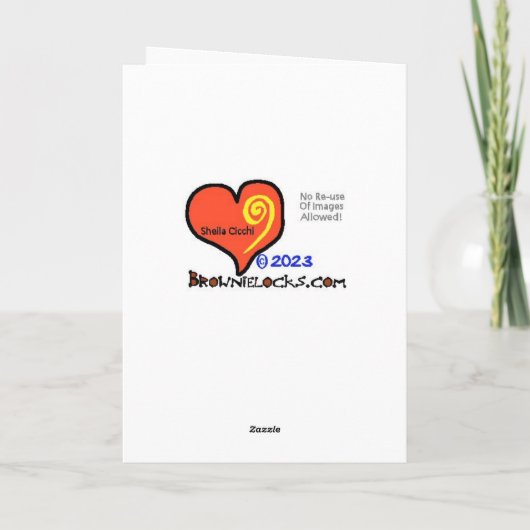 女子ゴルフの日グリーティングカードブルネットゴルファー シーズンカード (裏面)