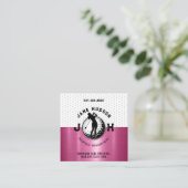 女子ゴルファーモノグラムデザイン スクエア名刺 (スタンド正面)