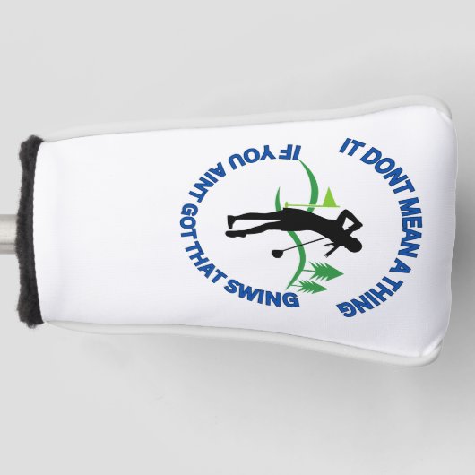 女子ゴルファー用パターゴルフクラブカバー ゴルフヘッドカバー (正面)