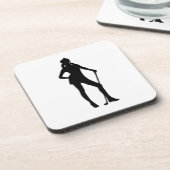 女子ゴルファー・スポーツ コースター (左側)