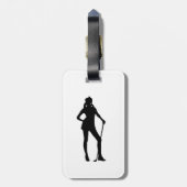 女子ゴルファー・スポーツ ラゲッジタグ (裏面縦)
