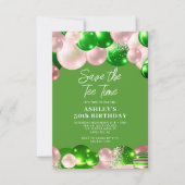 女子ゴルフパルティー50誕生日 招待状 (正面)