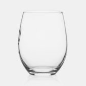 女子ゴルフプレーヤーシルエットパーソナライズされた ステムなしワイングラス (左)