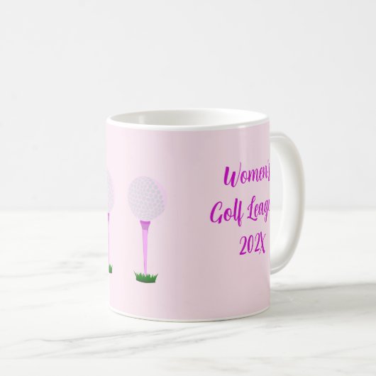 女子ゴルフリーグマカスタマイズグ コーヒーマグカップ (正面右)