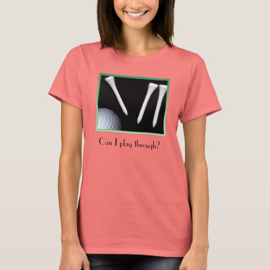 女子ゴルフ愛好家ティー Tシャツ (正面)