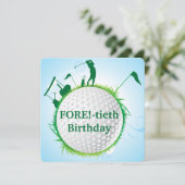 女子ゴルフ第40回誕生日招待状 招待状 (スタンド正面)