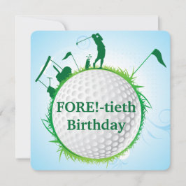 女子ゴルフ第40回誕生日招待状 招待状