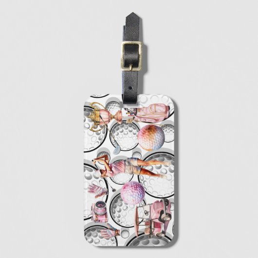 女子ゴルフ ラゲッジタグ (正面縦)