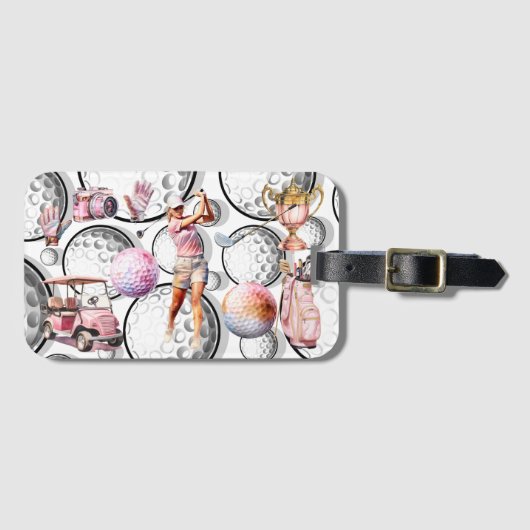 女子ゴルフ ラゲッジタグ (正面横)