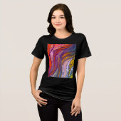 女子ゴールデンレッドシルクハーベスト トライブレンドＴシャツ (正面全面)