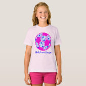 女子サッカーが大好き Tシャツ (正面フル)