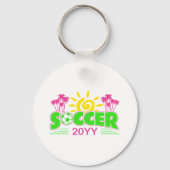 女子サッカーのサンシャインパーム キーホルダー (正面)