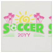 女子サッカーのサンシャインパーム ファブリック (クローズアップ)