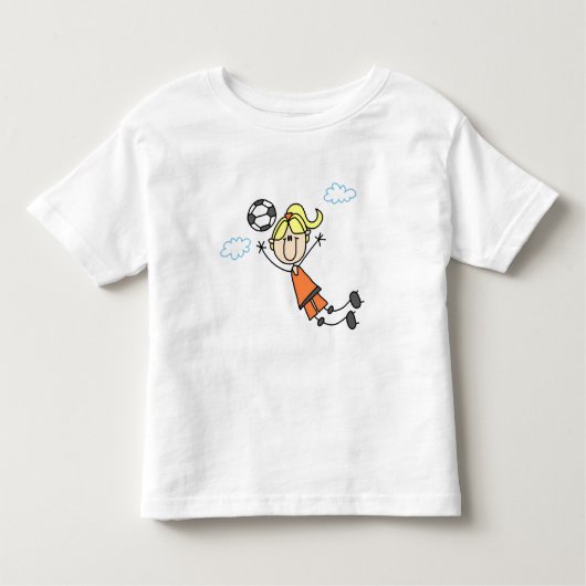 女子サッカーのジャンプTシャツとギフト トドラーTシャツ (正面)