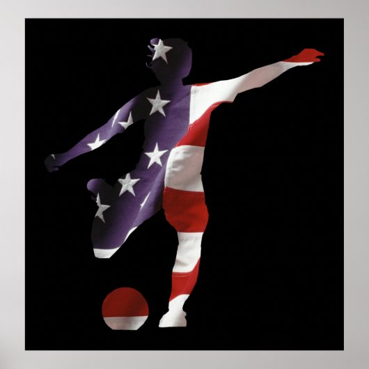 女子サッカーの米国ポスター ポスター (正面)