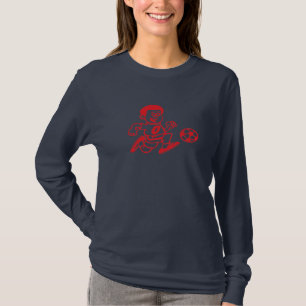 女子サッカーの長袖ティーがいい Tシャツ