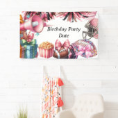 女子サッカーをテーマにしたタッチダウン 横断幕 (インサイチュ)