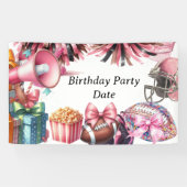 女子サッカーをテーマにしたタッチダウン 横断幕 (横)