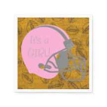 女子サッカーをテーマにした赤ちゃんシャワーナプキン