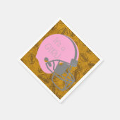 女子サッカーをテーマにした赤ちゃんシャワーナプキン スタンダードカクテルナプキン (角)