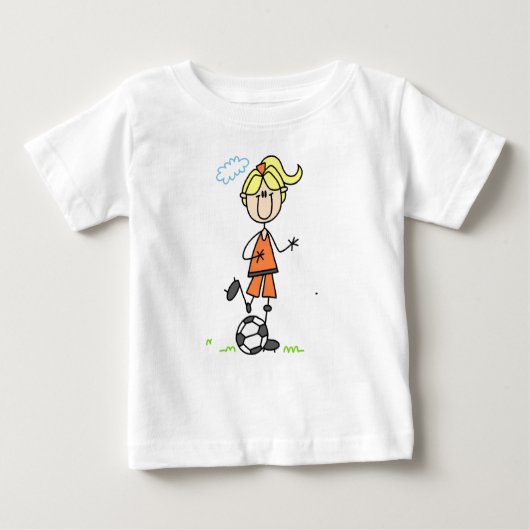 女子サッカーキックシャツ ベビーTシャツ (正面)