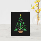 女子サッカークリスマスツリー カード (黄色い花)