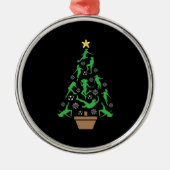 女子サッカークリスマスツリー メタルオーナメント (正面)